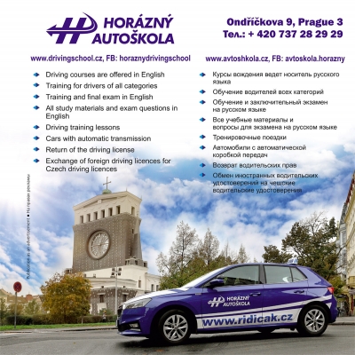 АВТОШКОЛА НА РУССКОМ ЯЗЫКЕ В ПРАГЕ - AUTOŠKOLA HORÁZNÝ V PRAZE